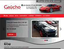 Tablet Screenshot of gauchoautomoveis.com.br
